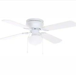 Hampton Bay Littleton 42 in. LED Indoor White Ceiling Fan with Light Kit