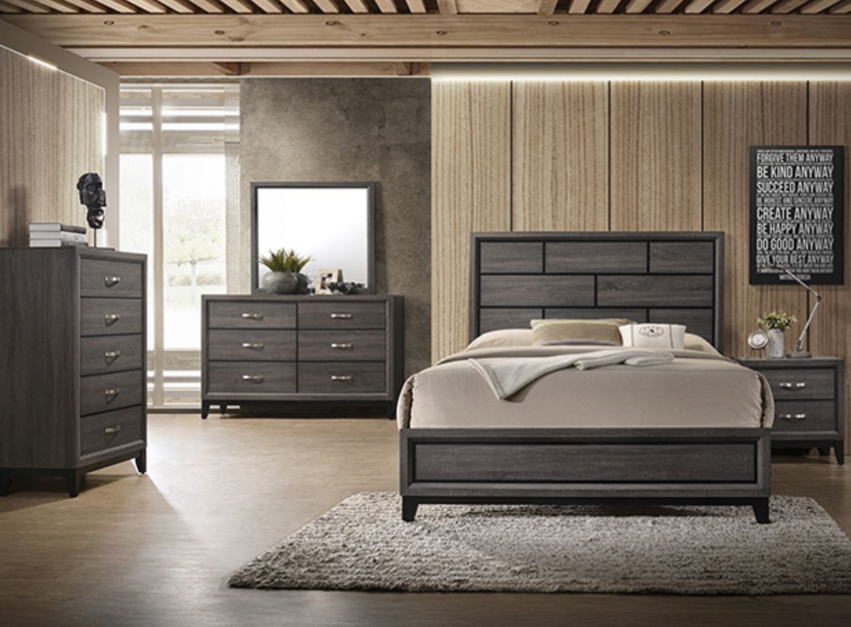 5 Pc Queen Bedroom Set No Credit Needed $10 Down