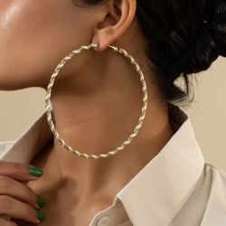 Beautiful Big Light Weight Hoop Earrings 