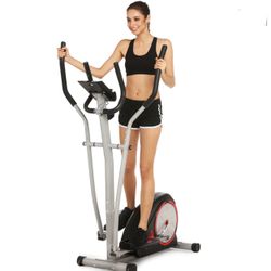 Elliptical Trainer with LCD Monitor and Pulse Rate Grips Weight Capacity 350Lbs
