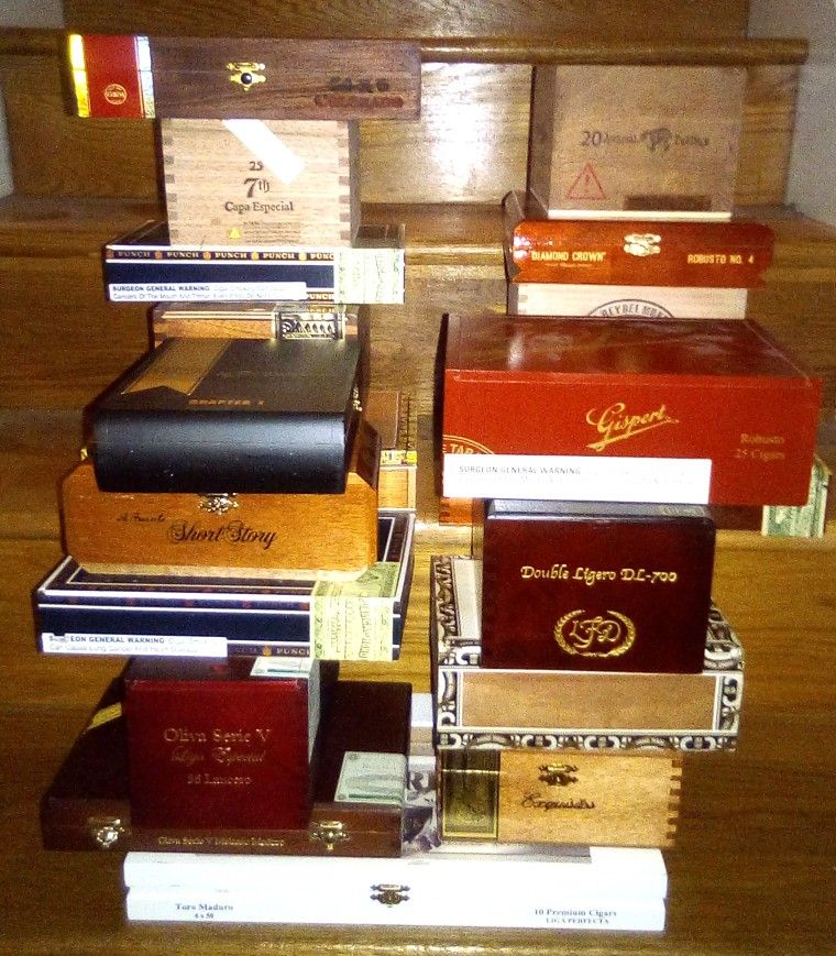 Twenty EMPTY Wooden Cigar Boxes $20