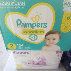 Diapers new 124 diapers each box pamper