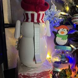 Snowman Nutcracker Xmas Counter