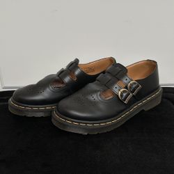 Dr. Martens, 8065, Mary Jane Shoes, Smooth Leather, Black, Size 7