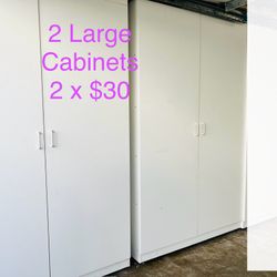 4ft Wide Garage Cabinets $30 Both - 👇Click ‘See More’ for more Info