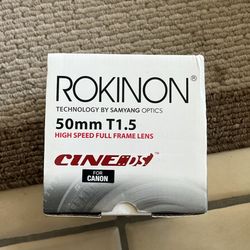 Rokinon 50mm T1.5 Cine DS Lens for Sony E