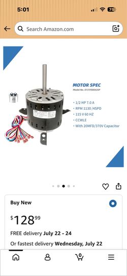 Blower fan motor for Goodman Amana Janitorial furnace