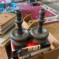 VINTAGE JOHN SOMERS PAIR OF CANDLE STICK HOLDERS