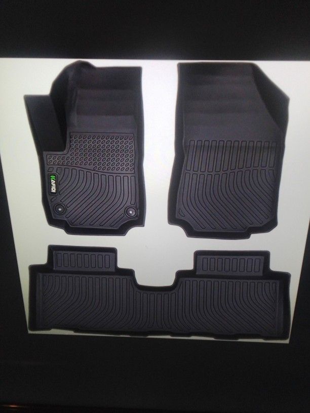 New Floor Mats Custom Fit For GMC Terrain & Chevy Equinox 2018-2024 All Weather Heavy Duty Mats 