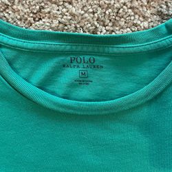 Polo Ralph Lauren T Shirt Green Short Sleeve Pocket Crew Neck, Men’s Medium