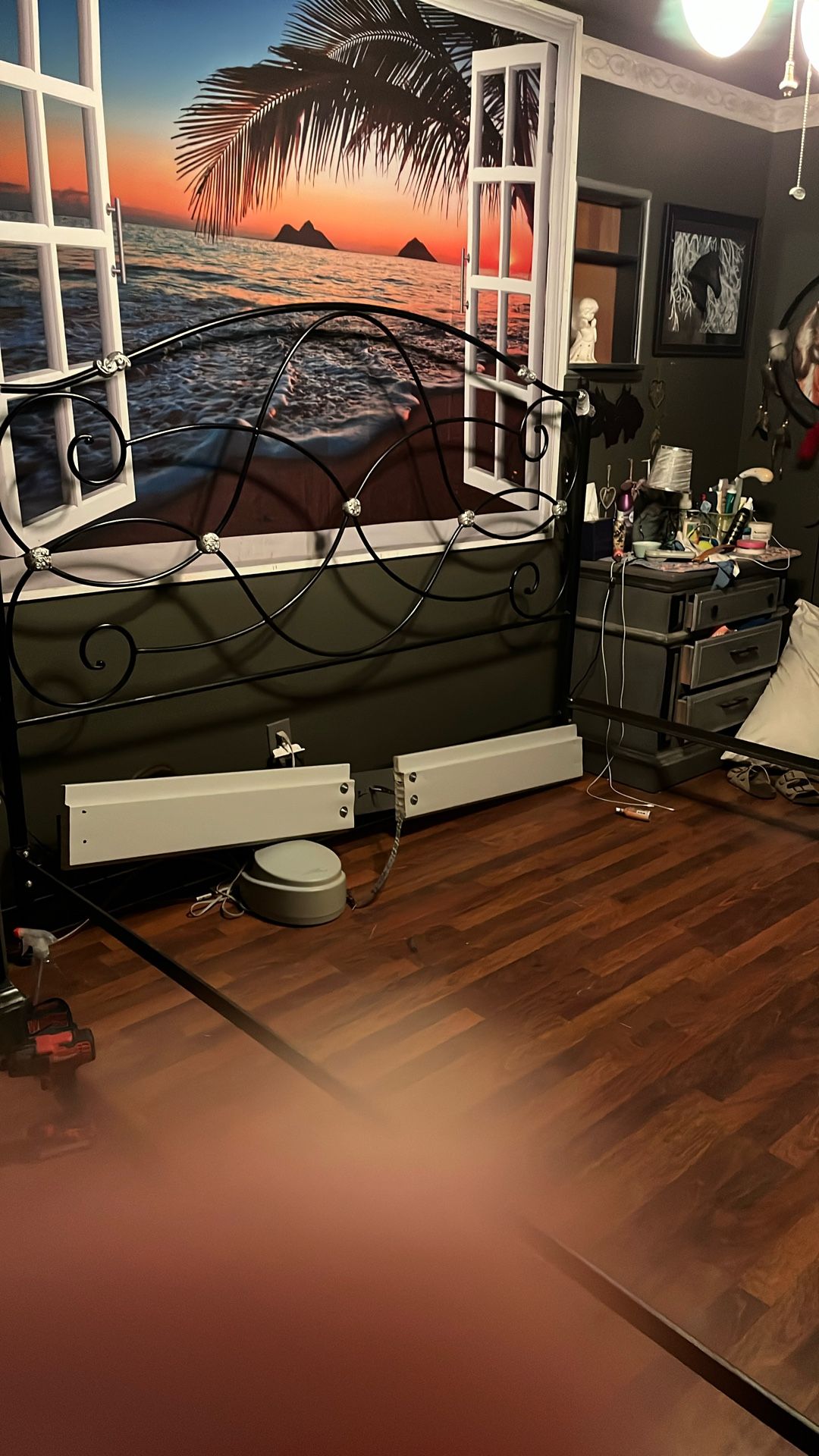 California king Size Bed Frame With Head Board And Foot Board