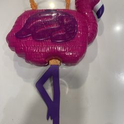 Polly Pocket Pink Flamingo Toy Purse Set