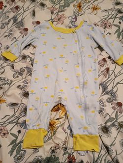 12 months Baby Zip-Up Romper with Floral Print