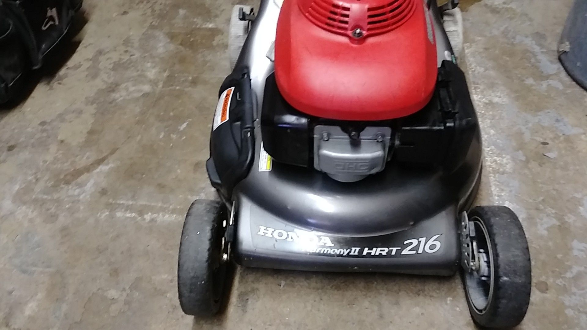 Honda Harmony II hrt216 on the hrt216 that