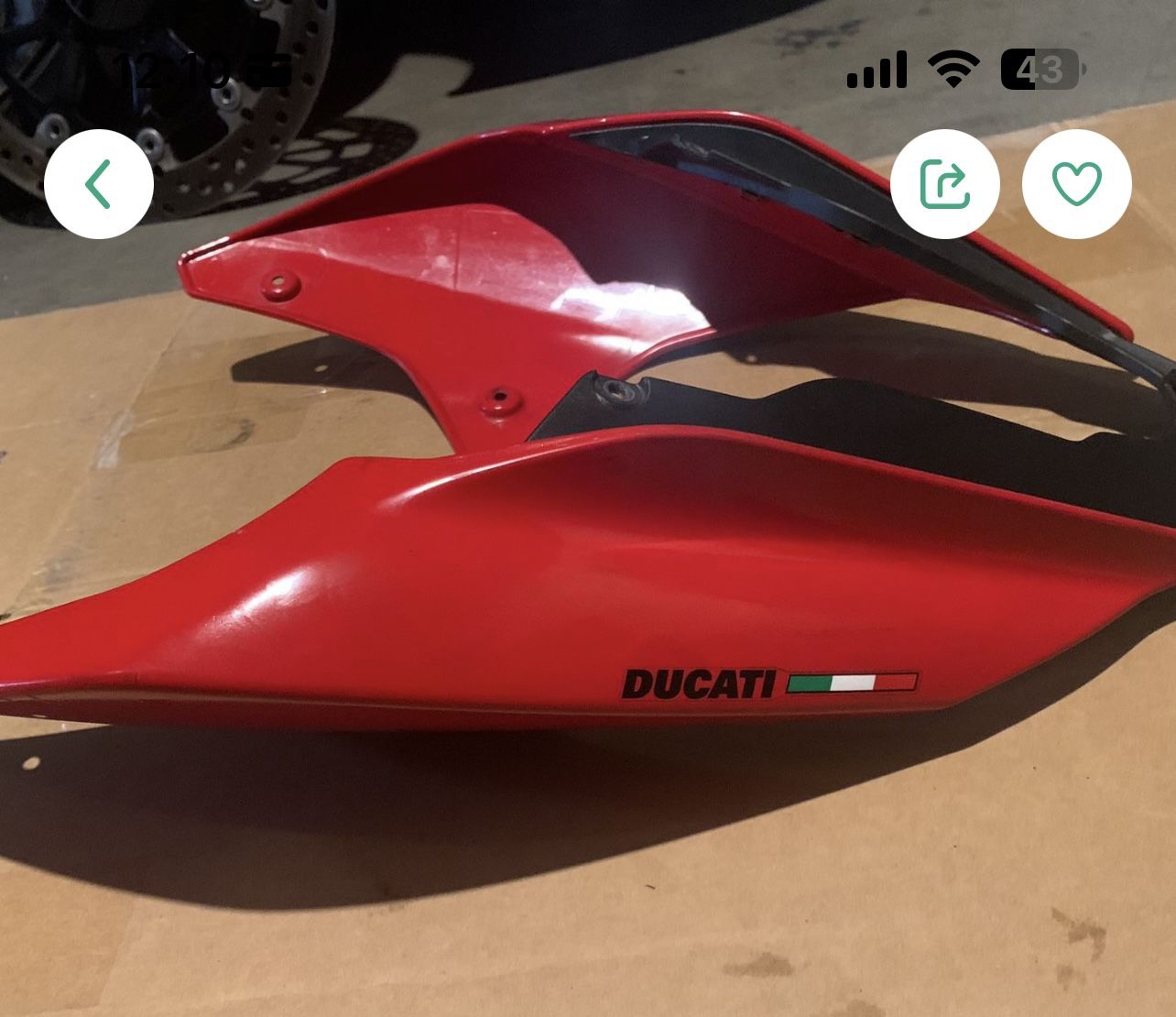 2016 Ducati 899/1199 V2/V4 Rear Tail Fairing OEM
