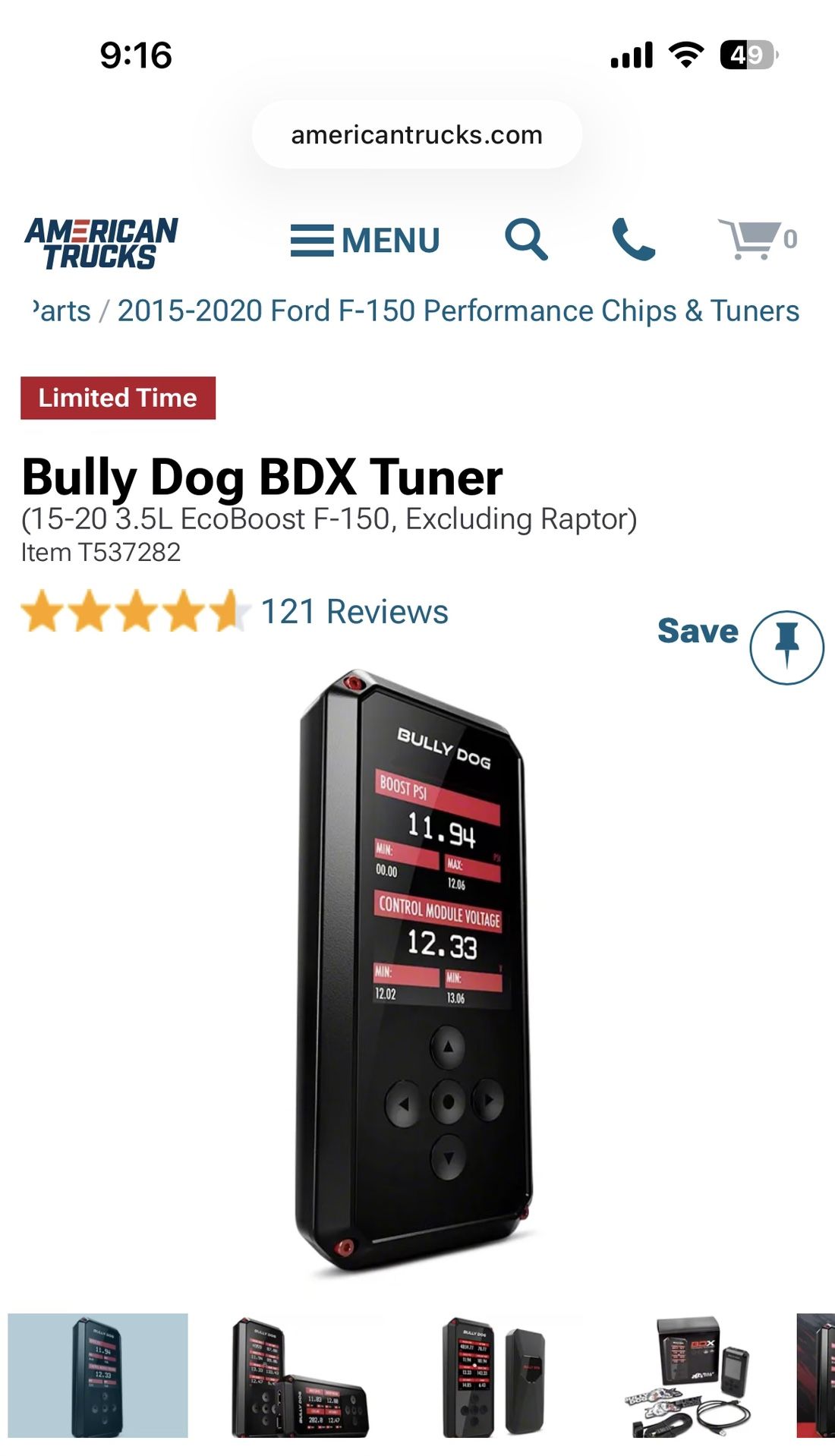 Bullydog Bdx Tuner Ford F150 15-20
