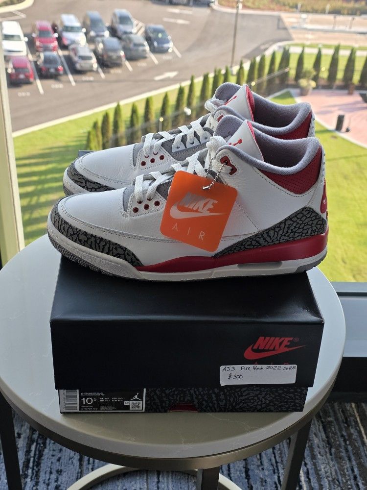Deadstock Jordan Retro 3 Fire Red Sz 11