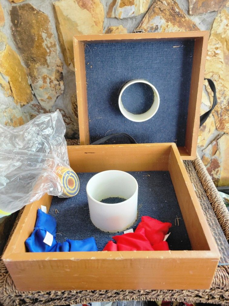 Yard Toss Washers/ Bag Game in portable hinged case