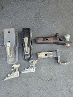 Straight tongue trailer couplers and Hitch ball mounts