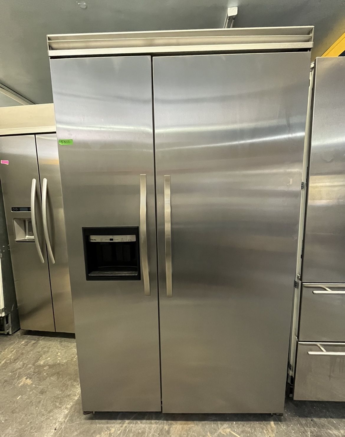 Built In Viking Side By Side 48” Wide Refrigerator Ice And Water