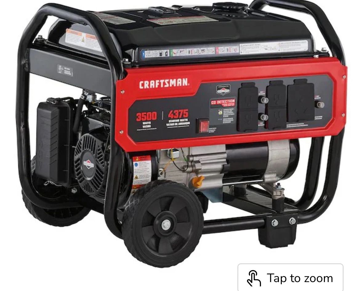 Craftsman 3500 Watt Generator - 4375 Watt Starting Watts
