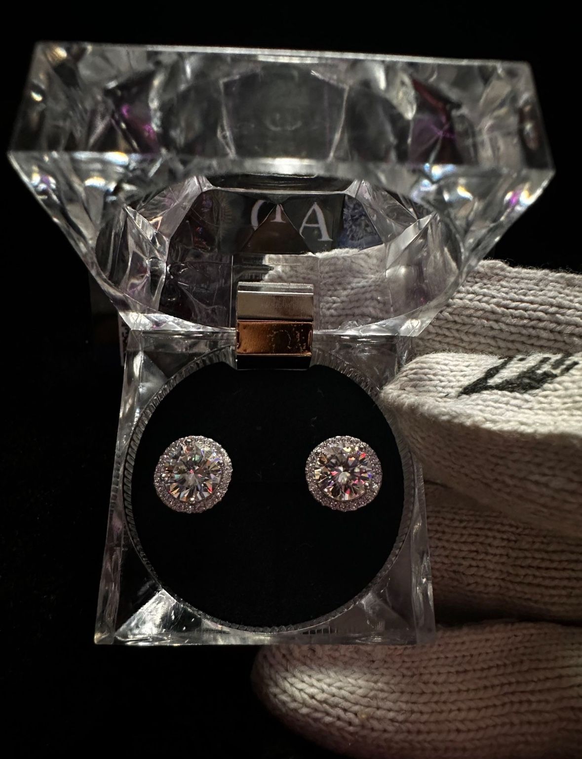 VSS Moissanite Diamond Circle Earrings