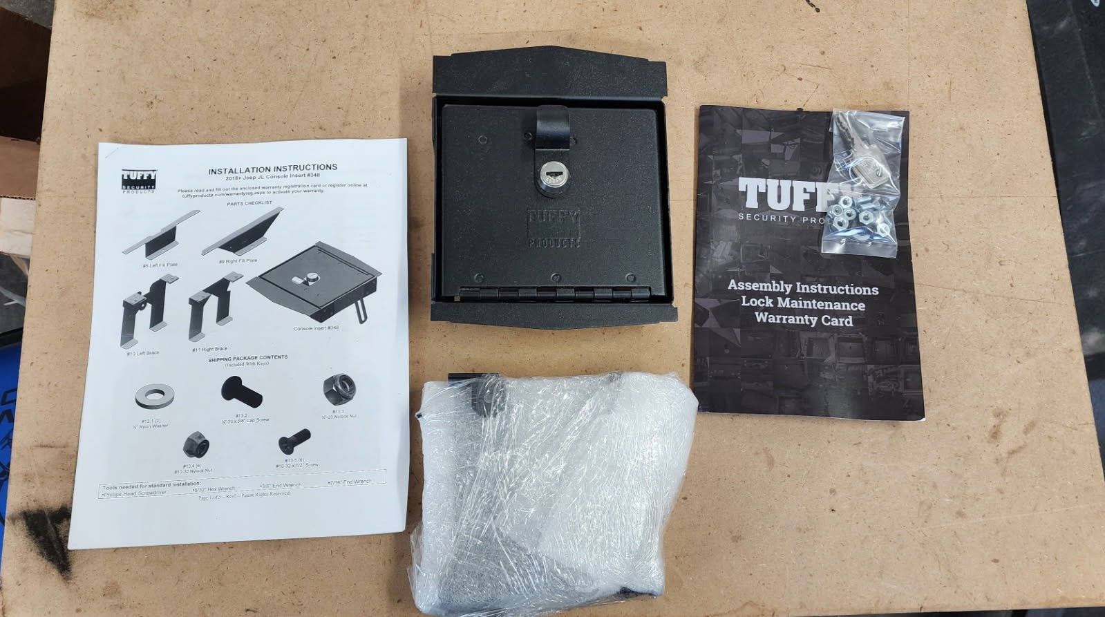 NEW Jeep Wrangler JL Center Console Safe/Lock Kit