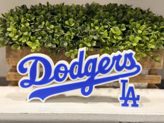 LA dodgers desk sign