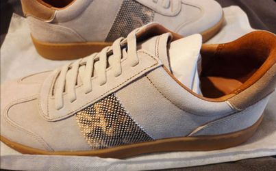 LUXURY brand Albert Edmonds tan suade sneakers  size 10.5