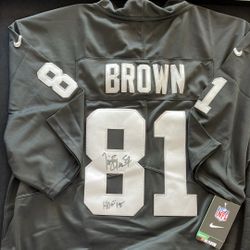 Raiders Tim Brown Signed Jersey HOF Heisman Winner