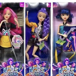 K-Pop Demon Hunters Style Dolls Set Brand New!