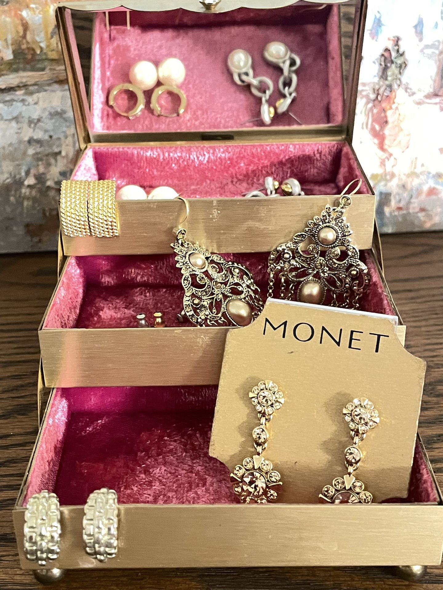 Monet Vintage Earrings. Signed/Stamped. Gold Plated. Sell Individually Or All For 
