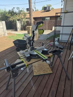 12 Inch Ryobi Miter Saw with Saw Stand
