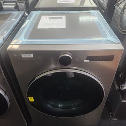 7.4 cu. ft. Vented SMART Stackable Electric Dryer in Graphite Steel with TurboSteam, Al Sensing and LCD Display