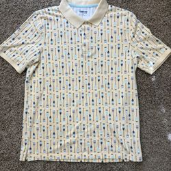 Lands' End Polo Traditional Fit Paddle Board Pattern Mens Size Medium