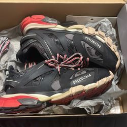 Authentic Red Black And Beige Balenenciagas 