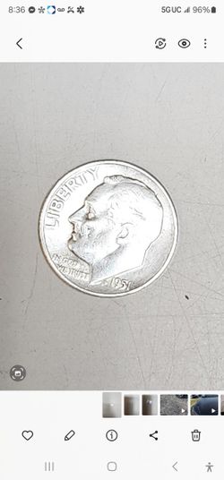 Silver 1951 Dime