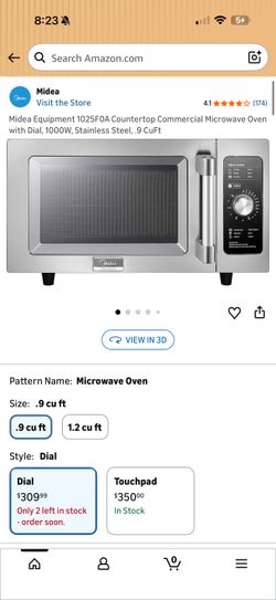 Midea Equipment 1025F0A Countertop Commercial Microwave Oven