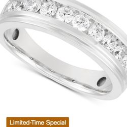 Mens 9 Stone Diamond Ring