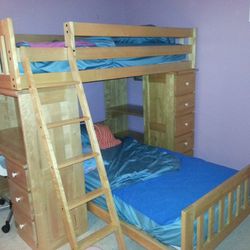 Solid Wood Twin Bunk Beds