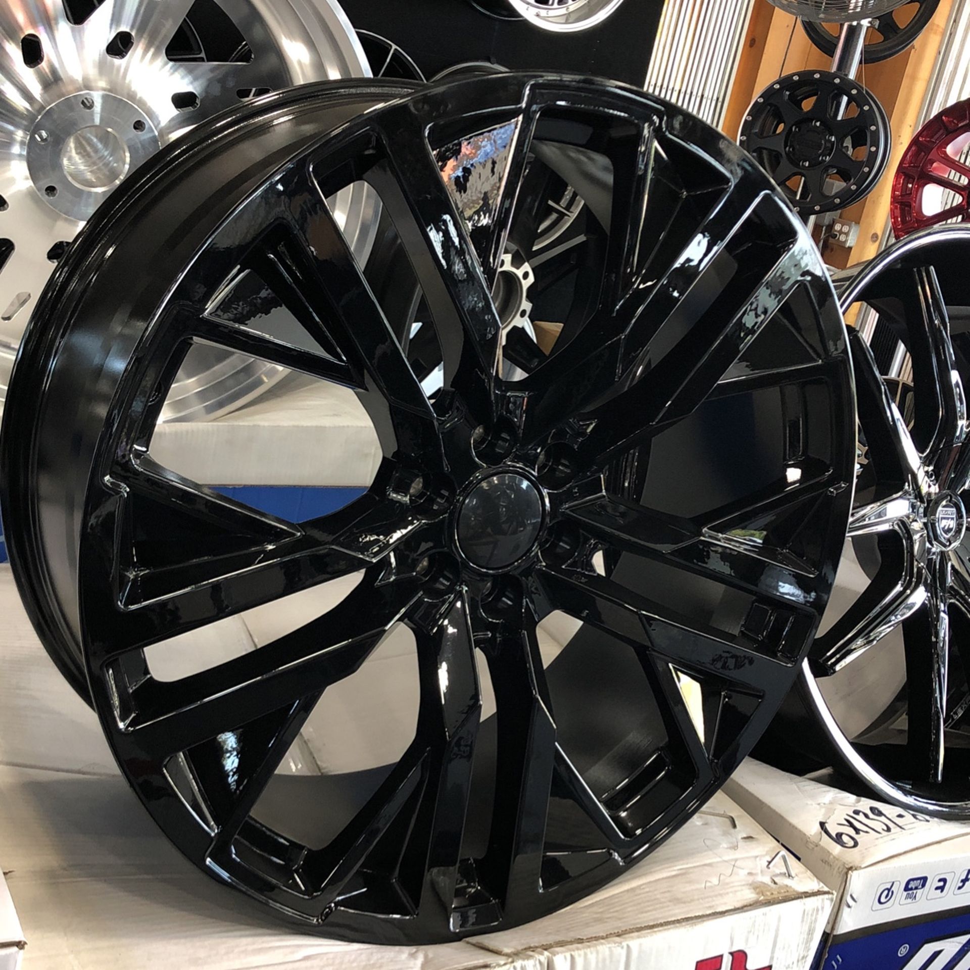 NEW 26 INCH WHEEL CHEVY REPLICA GLOSS BLACK 6x139