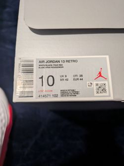 Air Jordan 13 Retro White/Black-True Red Size 10