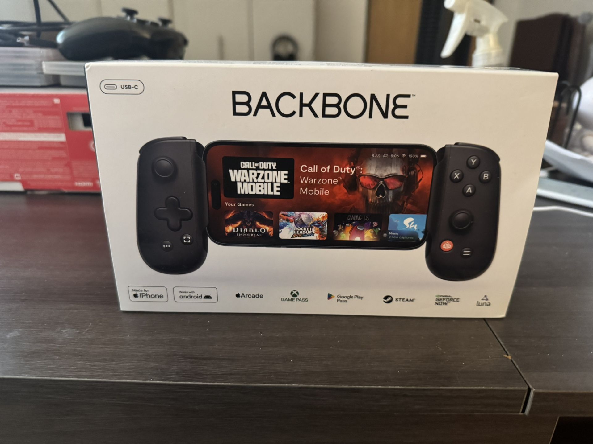 Backbone usb type C gaming controller for phone used once and is like new with all parts $75 OBO