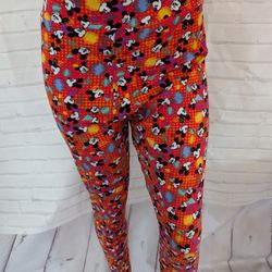 LuLaRoe Mickey Mouse Leggings Size TC2
