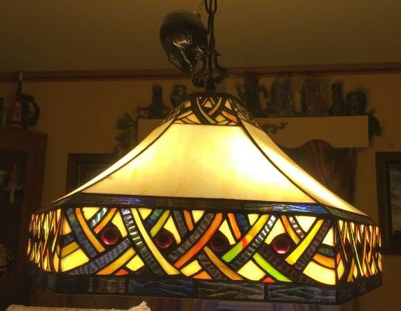 Tiffany Style Hanging Lamp 20” New In Box