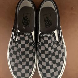 Black and Grey Slip-On Vans