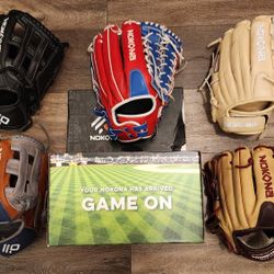 NOKONA GLOVE - Baseball Softball Mitt Nocona Fastpitch Slowpitch RHT Fast Slow Pitch 12 to 12.75 LIKE NEW Nakona