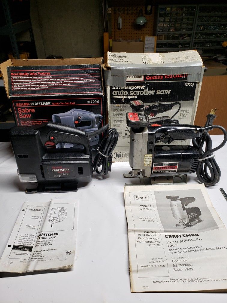 Craftsman Sabre, Auto-Scroller & Jig Saws (3 Saws, One Price)