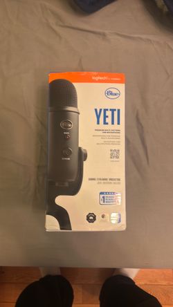 Blue Yeti USB Microphone Black Multi-Pattern Mute Button Adjustable Stand