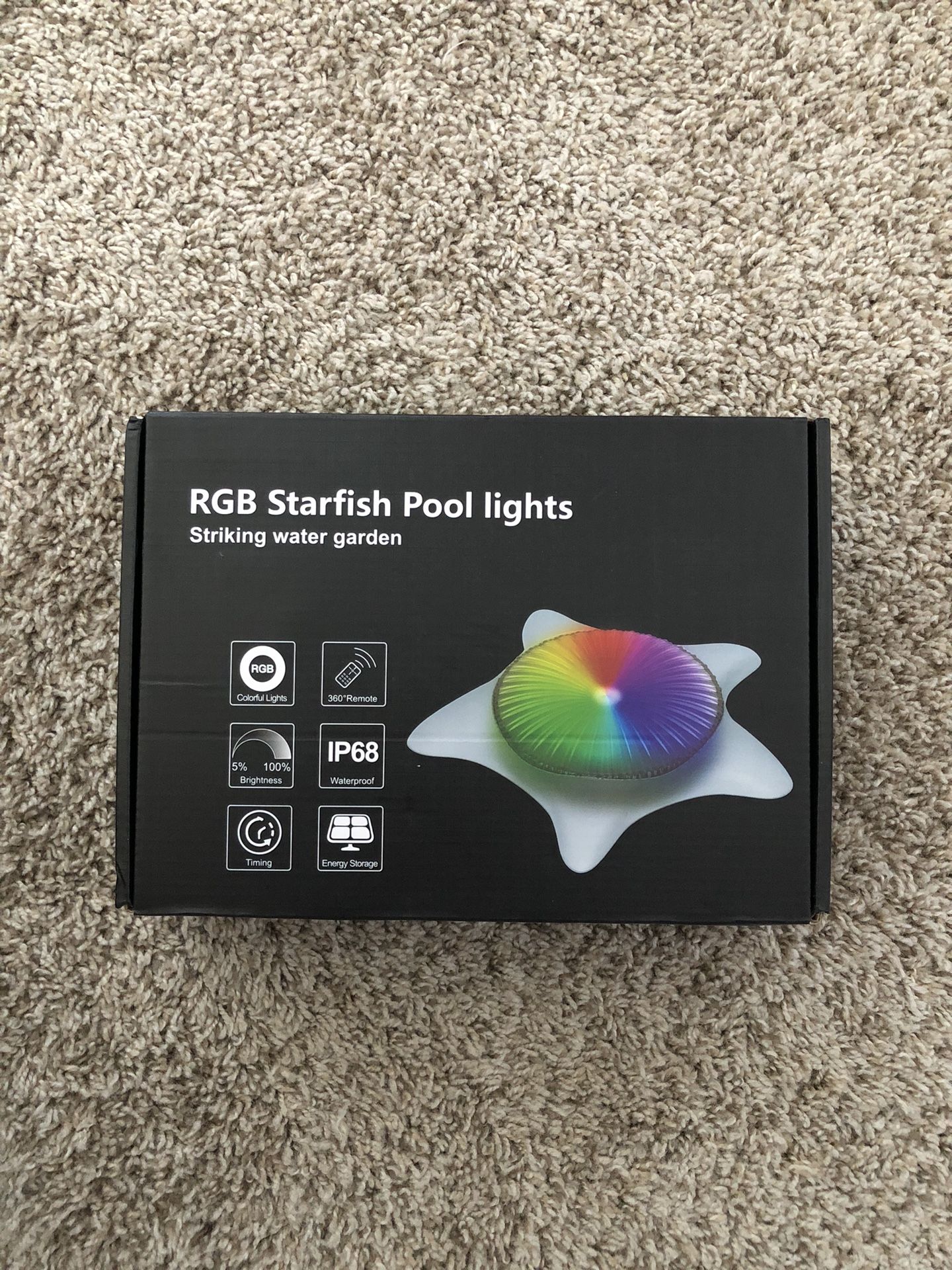 RGB Starfish Pool Lights Striking Water Garden